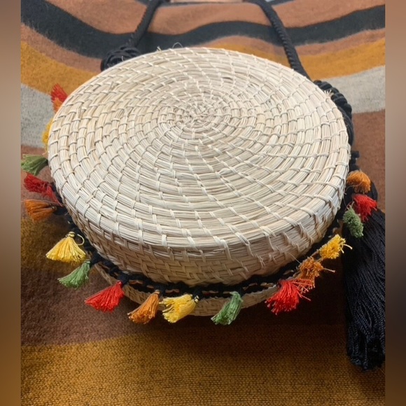 Retro Handwoven Palm Straw Shoulder Bag - Straw Bohemian Shoulder Bag - Picture 5 of 5